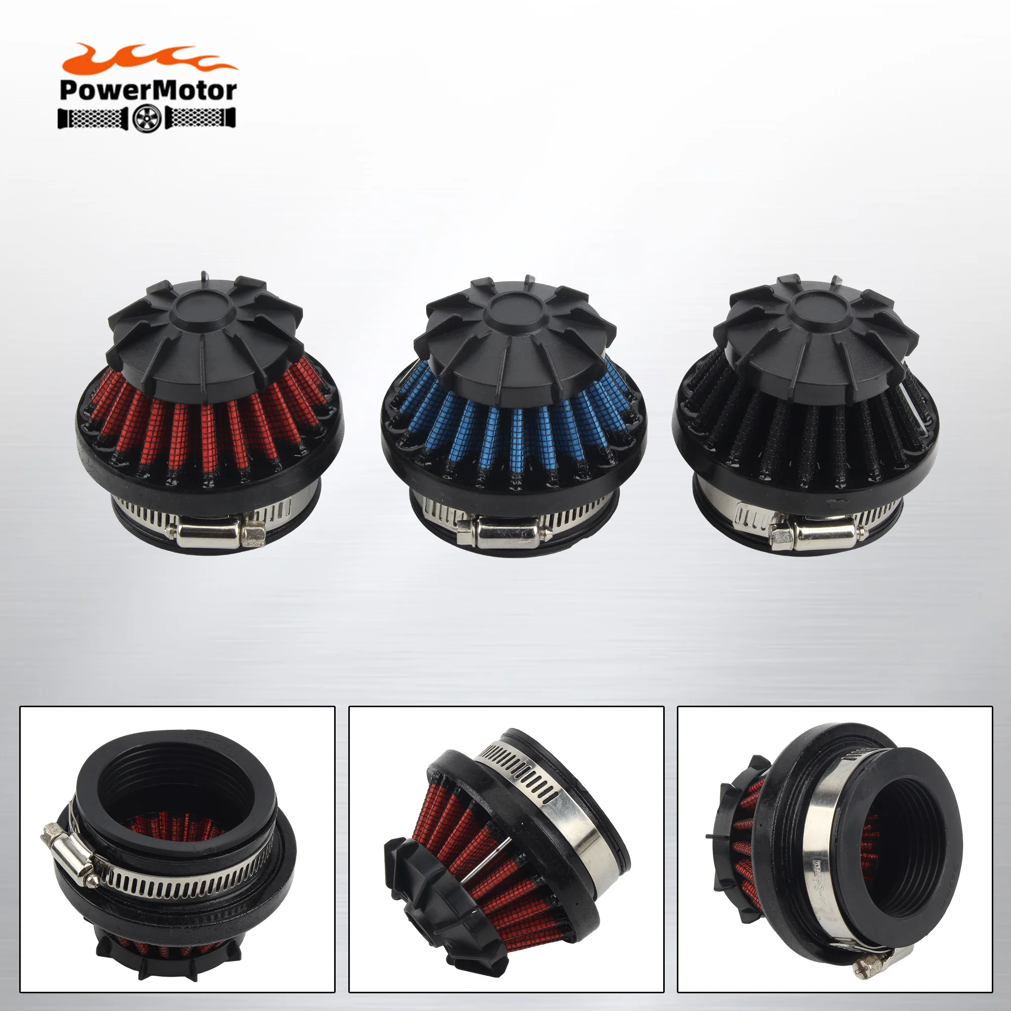 Universeller Motorrad-Luftfilter mit hohem Durchfluss, 35 42 48, 50 mm, Vergaser-Lufteinlassreiniger für modifizierte Roller-Ansaugrohr