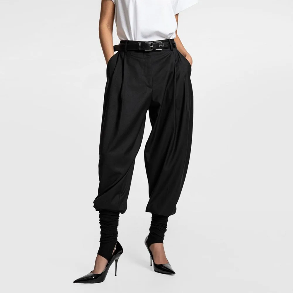 2026 Autumn and Winter New Women's British Fashion Street Temperament Upper Wide and Lower Narrow Suit Radish Fashion Simple