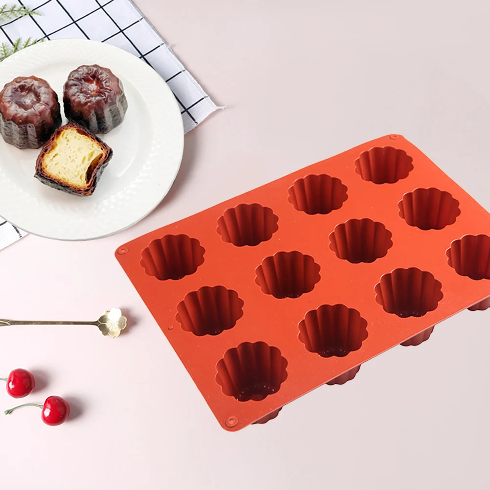 New Non-stick Canelé Mould Baking Tin Canneles Cake Pan Diy Soap Mold Cupcake Silicone Mold Baking Tray Bakeware