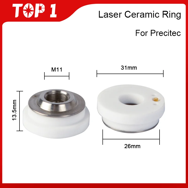 TOP1 Laser Ceramic Ring Precitec KTXB KTX M5 M6 Fiber Laser Nozzle Connector Holder Parts Precitec 2.0