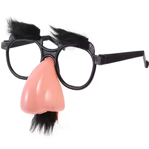 Ciieeo Funny Glasses with Big Nose and Eyebrow 1 Pc Novelty Costume Accessory for Prank Humor