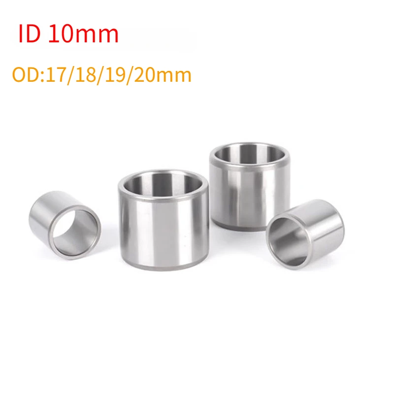 5Pcs/lot Inside Diameter 10mm Bearing Steel Sleeve Guide Bush Wear-resistant Sleeve Axle Sleeve Bushing OD 17/18/19/20mm