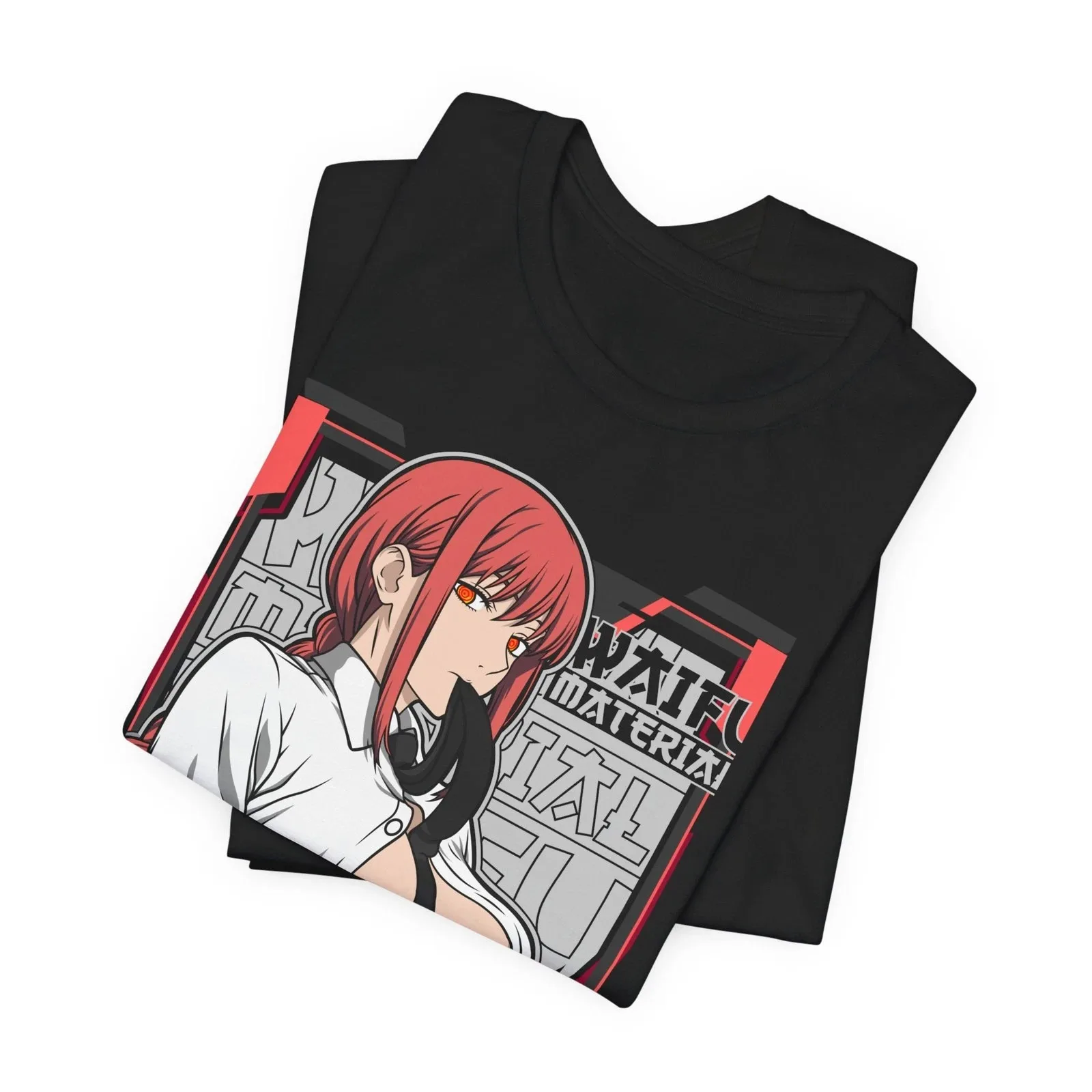 Chainsaw Man Makima Anime Black Waifu Material Graphic T-Shirt Cotton Men Women Streetwear Tee