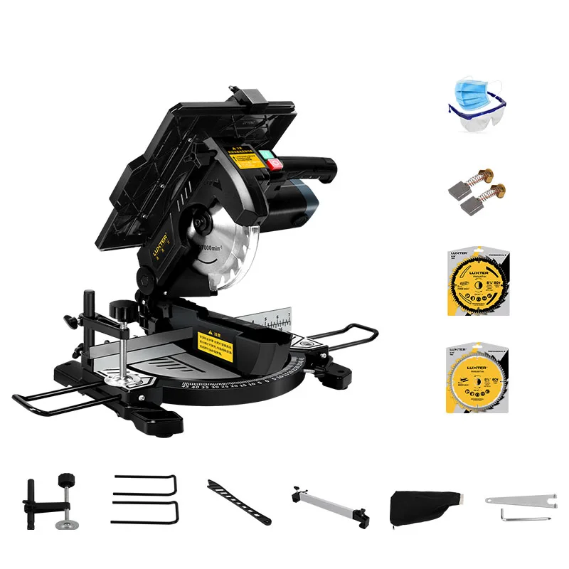 Multifunctional 8-inch Compound Saw Portable Miter Saw Woodworking Table Saw Aluminum Profile 45 Degrees