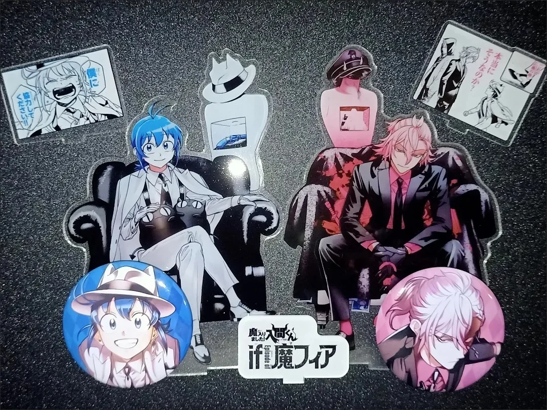 Asmodeus Alice soporte acrílico Valac Clara figura exhibición bienvenida al demonio escuela Iruma Kun Mafia serie Anime colección de productos
