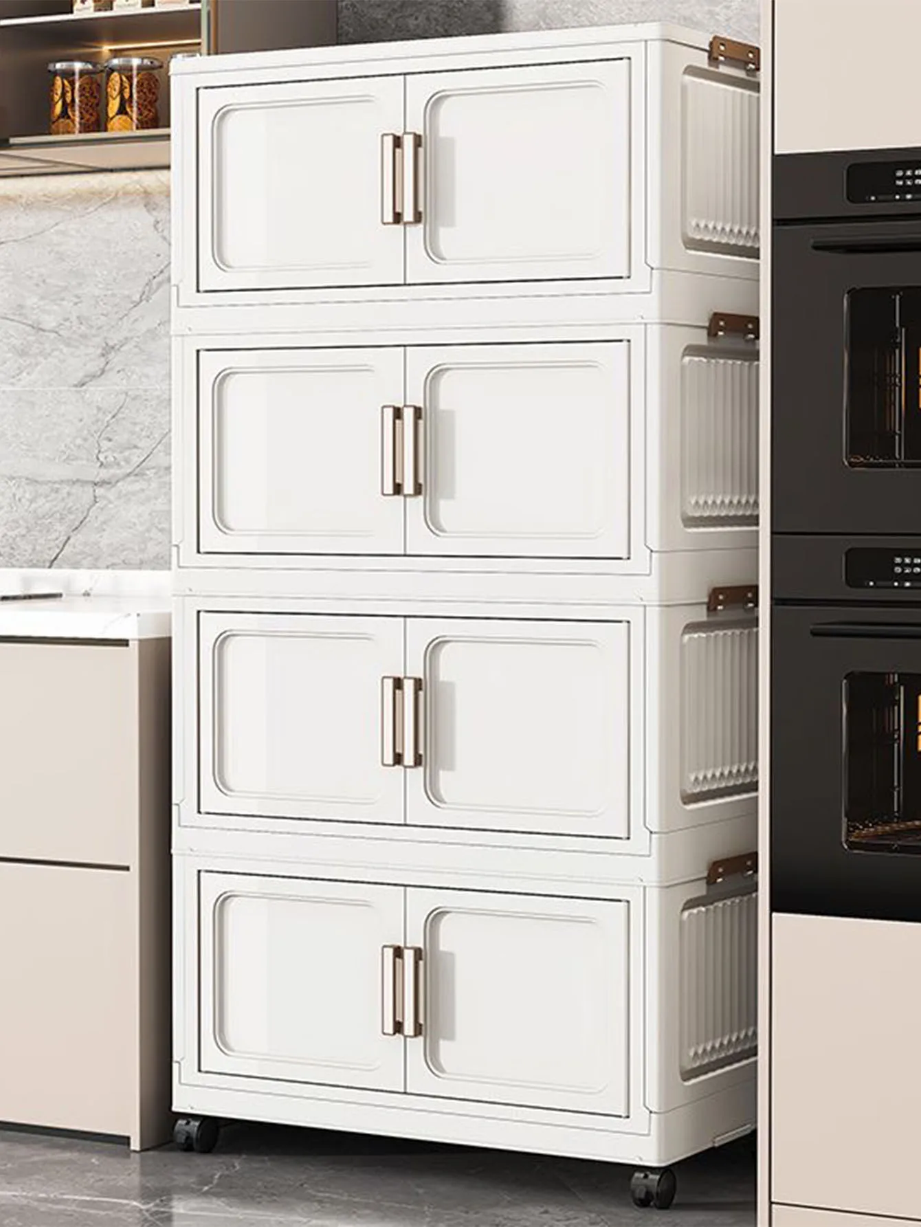 Storage Cabinet No Installation Required, Organizing Cabinet for Babies and Children, Clothes Organizer Box, Snack Plastic Foldable Box image 2
