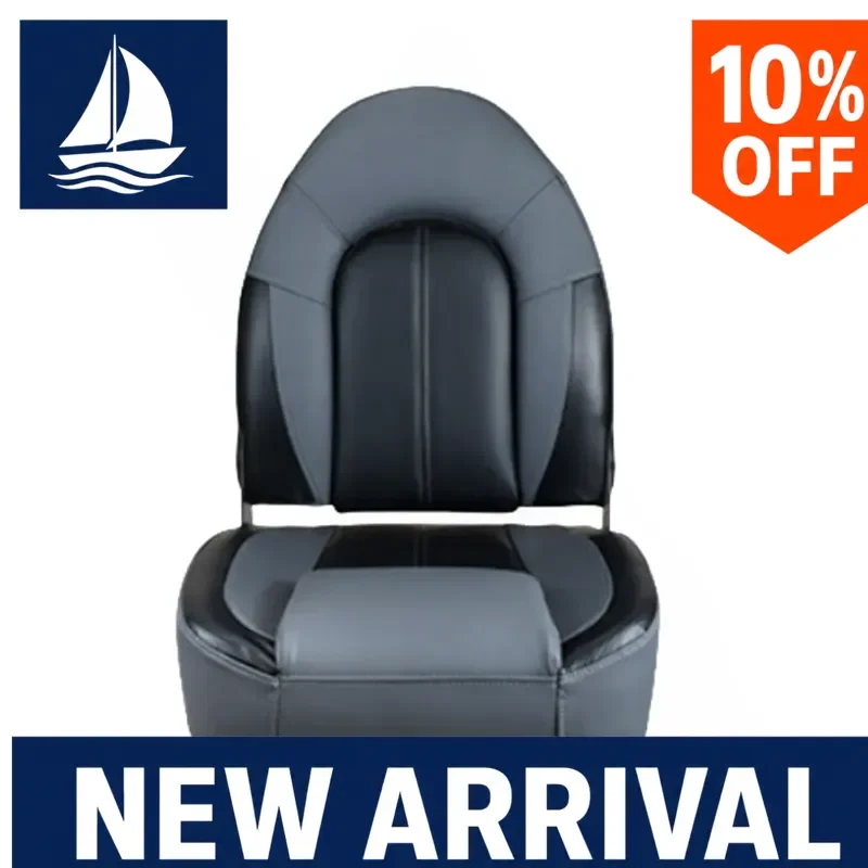 Marine Captain Seat Aluminum Low Back Folding Chair Boat Fishing Seats Piston Part Accessories Yacht Deck Outdoor Use