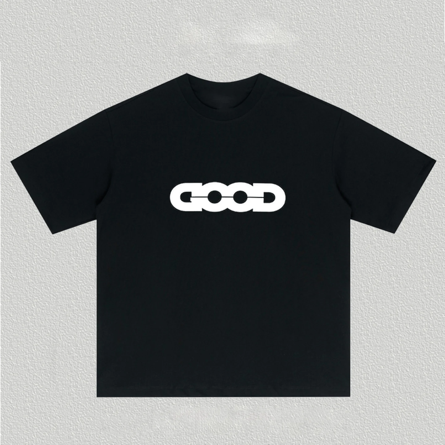

Essentials American Trend GOOD Letter Print Crew Neck Heavy Short Sleeve T-Shirt FOG Couple TEE