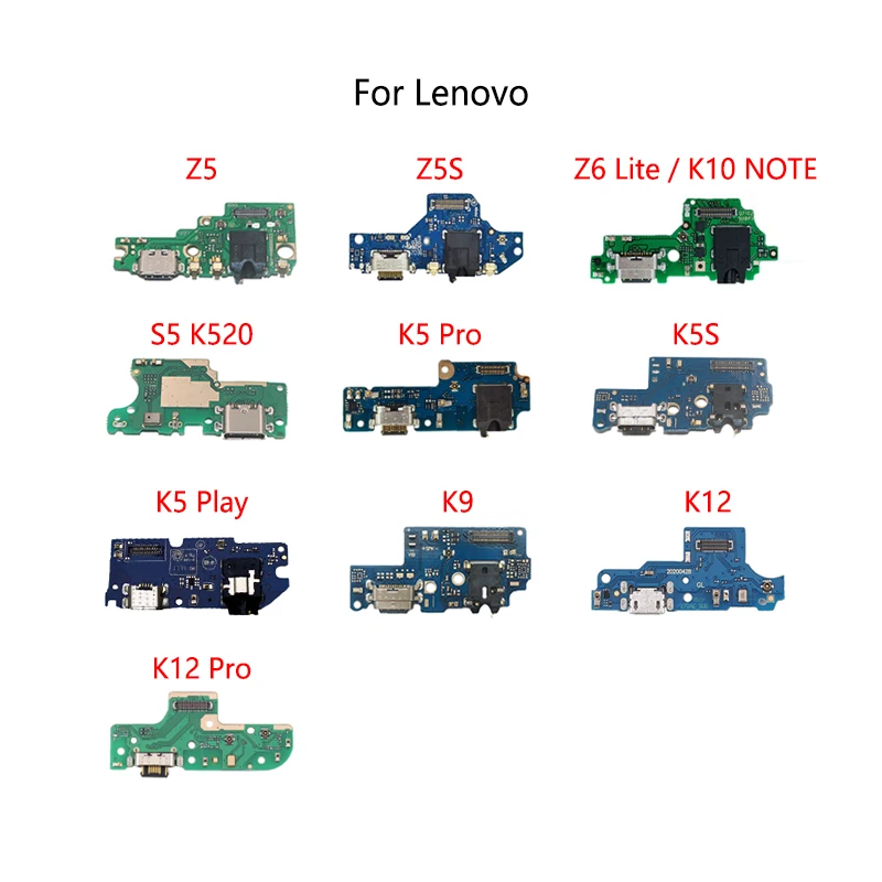 USB Charging Dock Port Socket Connector Charge Board Flex Cable For Lenovo Z5 Z5S Z6 Lite S5 K520 K5 Play K5S K9 K10NOTE K12 Pro