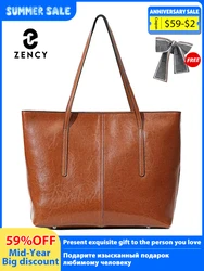 New Coffee Women Handbag 100% Genuine Leather Ladies Shoulder Purse Ladies Black Tote Bag Large Capacity Shopper Bags Brown