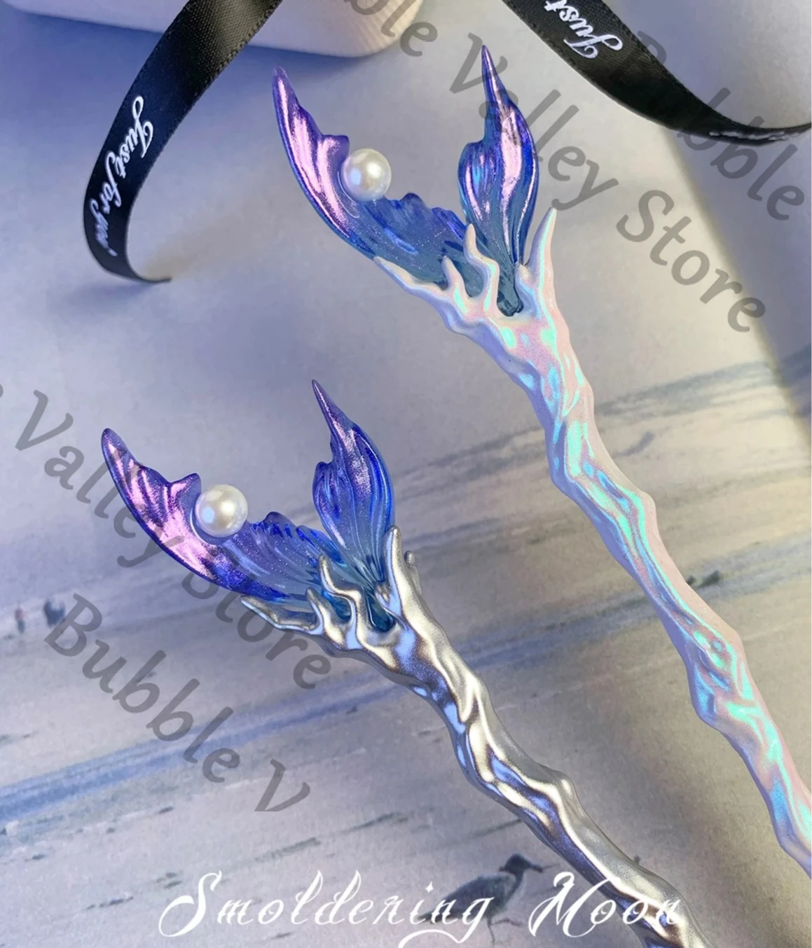 

Любовь и глубокий косплей Рафейэль аниме косплей мультфильм сказочный стиль рыбий хвост застежка для волос Русалка шпилька украшения для волос Рождественский подарок