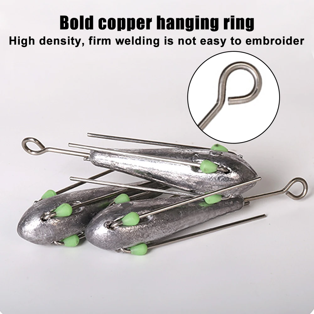 Plomos Drop Shot cola larga para surfcasting conector anzuelo