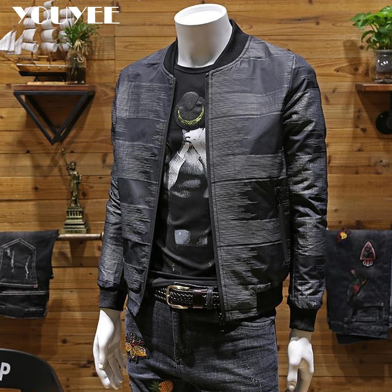 

Simplicity Chic Men Jacket Fashion Stand Collar Coats Slim Short Top Black Outer Wear Autumn Winter 2022 New Casual Man Clothing