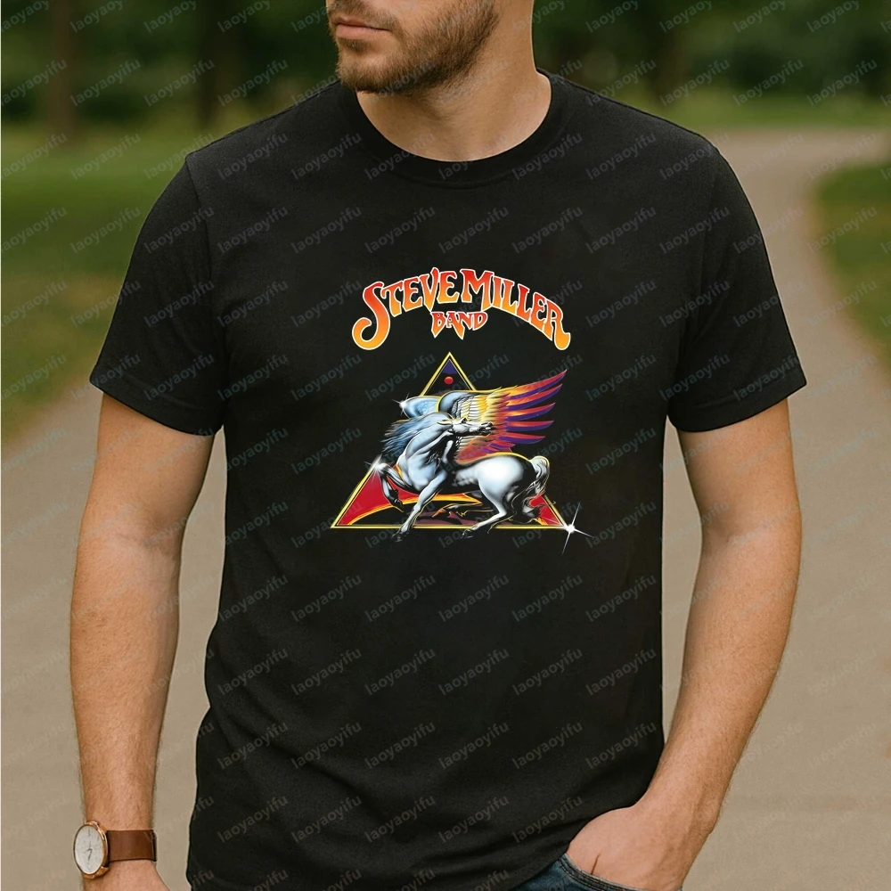 Korean-style Review of Men's Clothing: Steve Miller Band Summer Short-sleeved Men's and Women's Shirts - Comfortable T-shirts