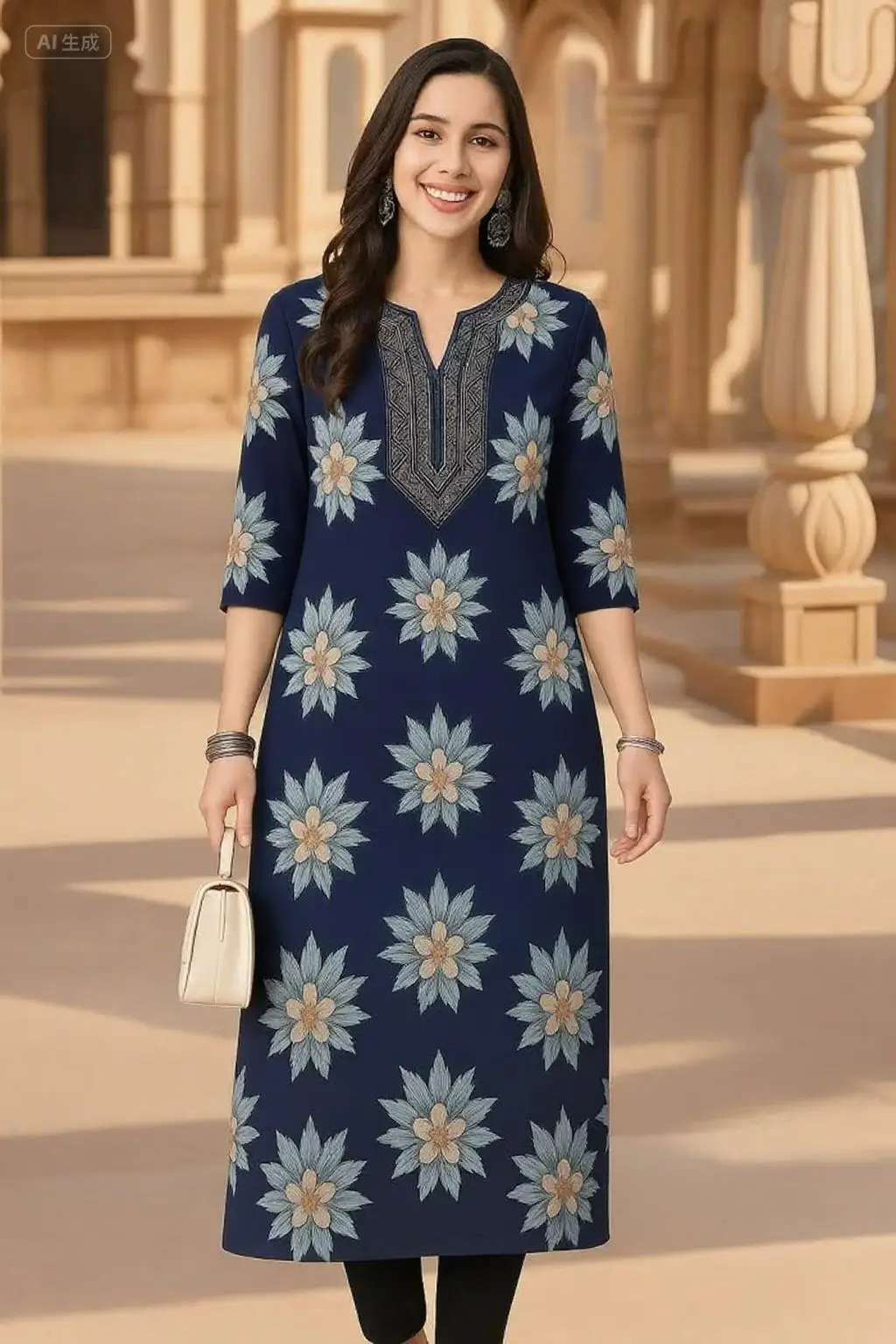 Kurt delle donne musulmane alla moda 2026 elegante pavone tubo dritto abito casual comodo 2026 Abito Donna Musulmana orlo a fessura