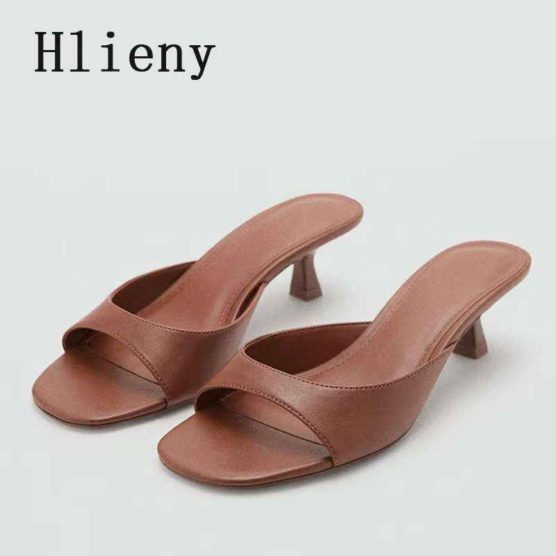 

Hlieny Summer Elegant Female Slides Women Slippers Spring Fashion Open Toe Thin Low Heels Slippers Sandals Ladies Pumps Shoes