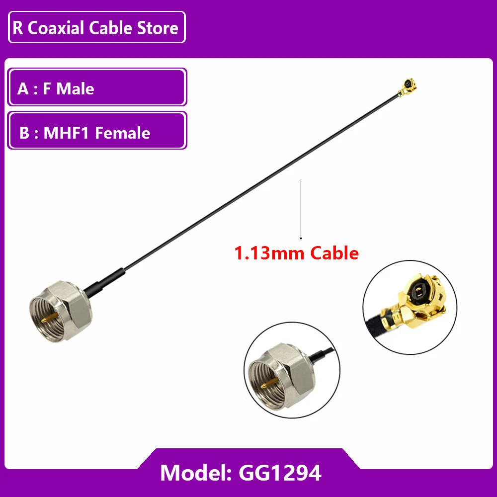 1PC u.FL MHF4 Female Jack to F Male F Female RG1.13MM 0.81MM  RF Coaxial Cable Pigtail 3G Antenna Extension Cord Wire