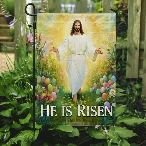 He Is Risen Resurrection of Jesus Easter Day Flag Graden Flag XXH LLP LLX uui