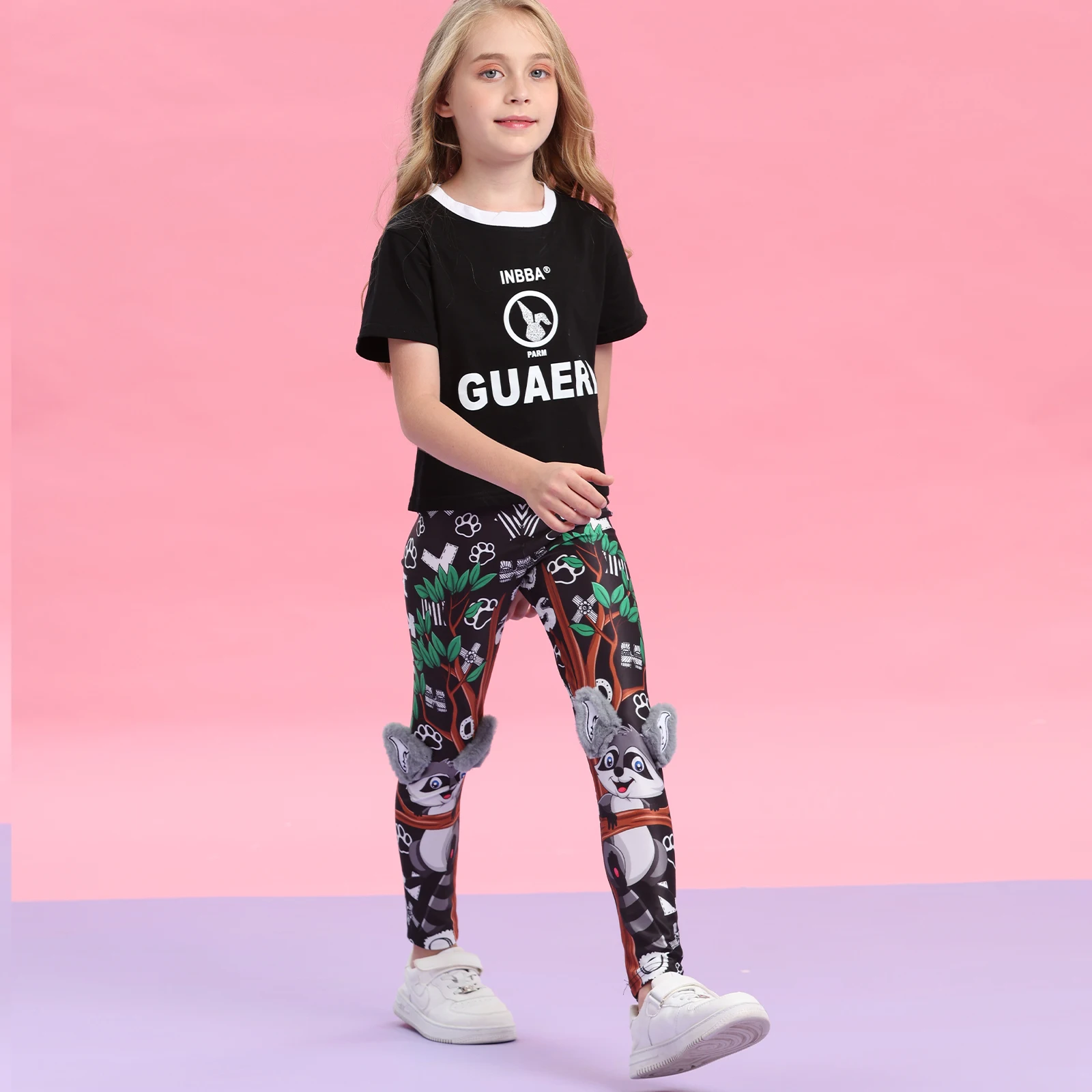 Girls' tight pants sports leggings cute and interesting 3D girls pants crazy pants