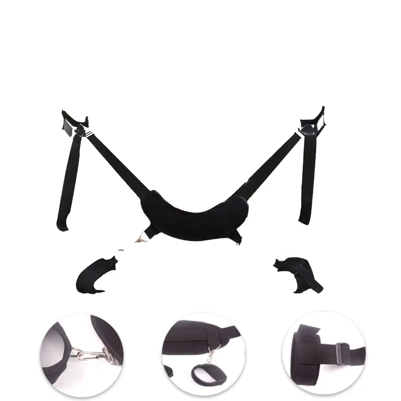 Female Open Leg BDSM Handcuff Sex Toy Thigh Restraint Bondage Gear Lover SM Slave Sex Game Neck Pad Cuffs Sexual Life Accessory