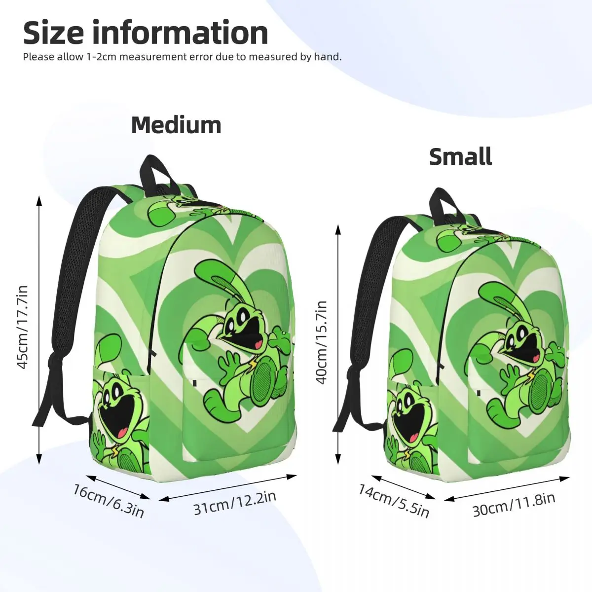 Catnap Sorrindo Catnap Mochila para meninos e meninas, mochila escolar, mochila, jardim de infância, estudante infantil