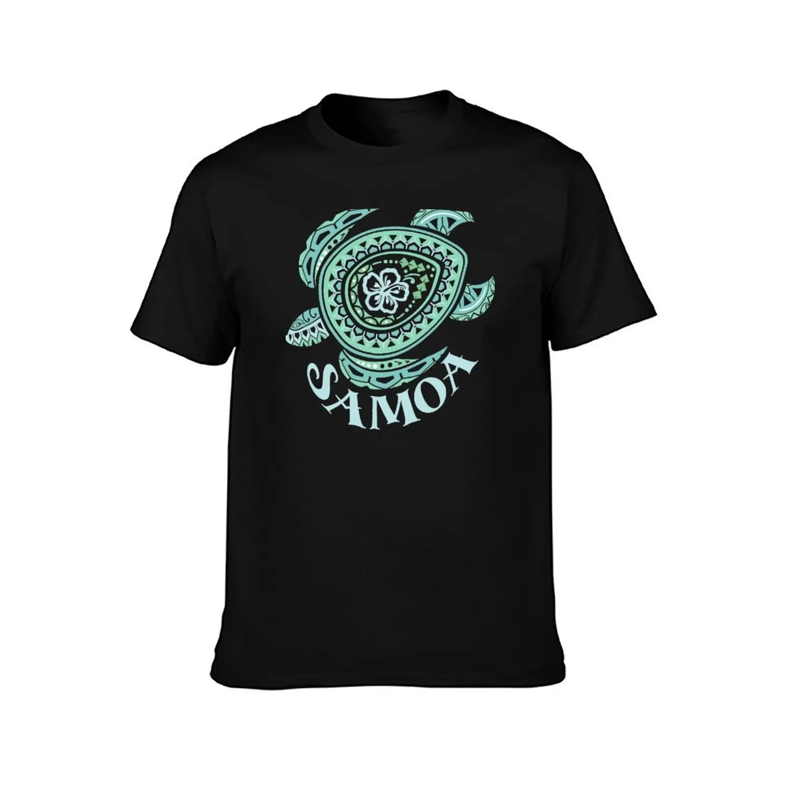 Samoa Tribal Turtle T-Shirt Work Outdoor for Men T-Shirt