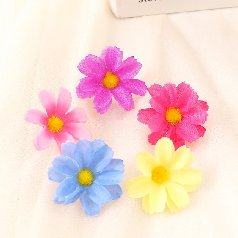 10/20Pcs Artificial Star Flower 4cm Flower Head Furniture Living Room Decoration Wedding Party Campus Decor Christmas Accessoriy