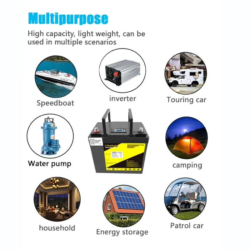 Imagem -05 - Liitokala-bateria de Fosfato de Ferro de Lítio Baterias de Ciclo Profundo para o Inversor do Motor do Barco Lifepo4 12.8v 90ah ue Eua Tax