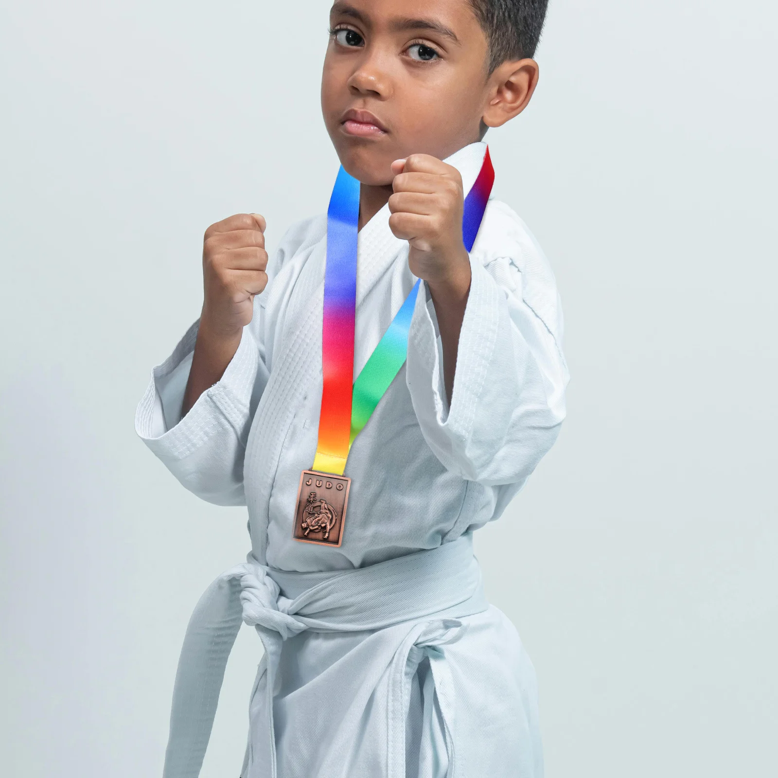 メタル柔道メダル 優勝賞 競技 スポーツイベント パーティー記念品 子供 大人 シルバー 武道メダル 銀メダル
