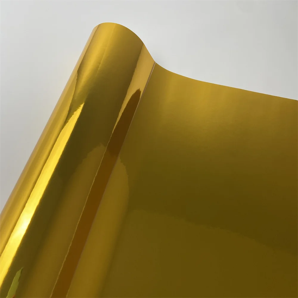 

Самоклеящаяся хромированная Золотая виниловая пленка для автомобиля, мотоцикла, велосипеда, внешний стиль, наклейка, упаковка, внутренняя настройка