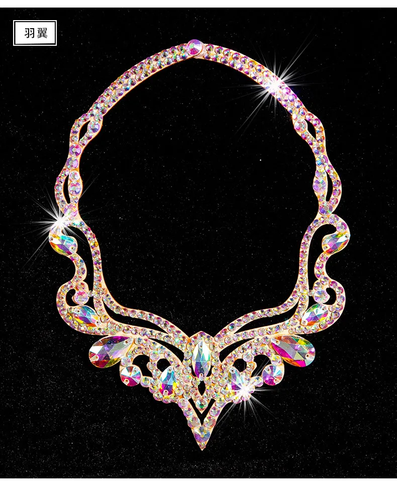 Belly Dance Performance Necklace Customization Senior Luxury Rhinestones Accessories Oriental Modern Dancing Ornament