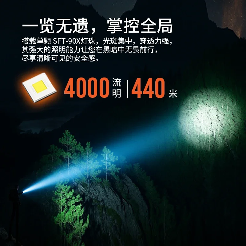 Service flashlight, strong light charging portable super bright LED