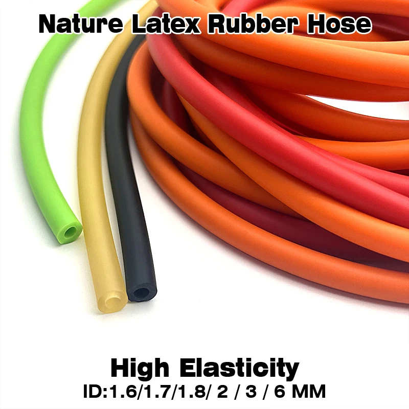 ID 1.6/1.7/1.8/2/3/6 ミリメートルマルチカラーナチュラルラテックスチューブ高弾性ゴムホース無臭 DIY/産業/医療止血帯
