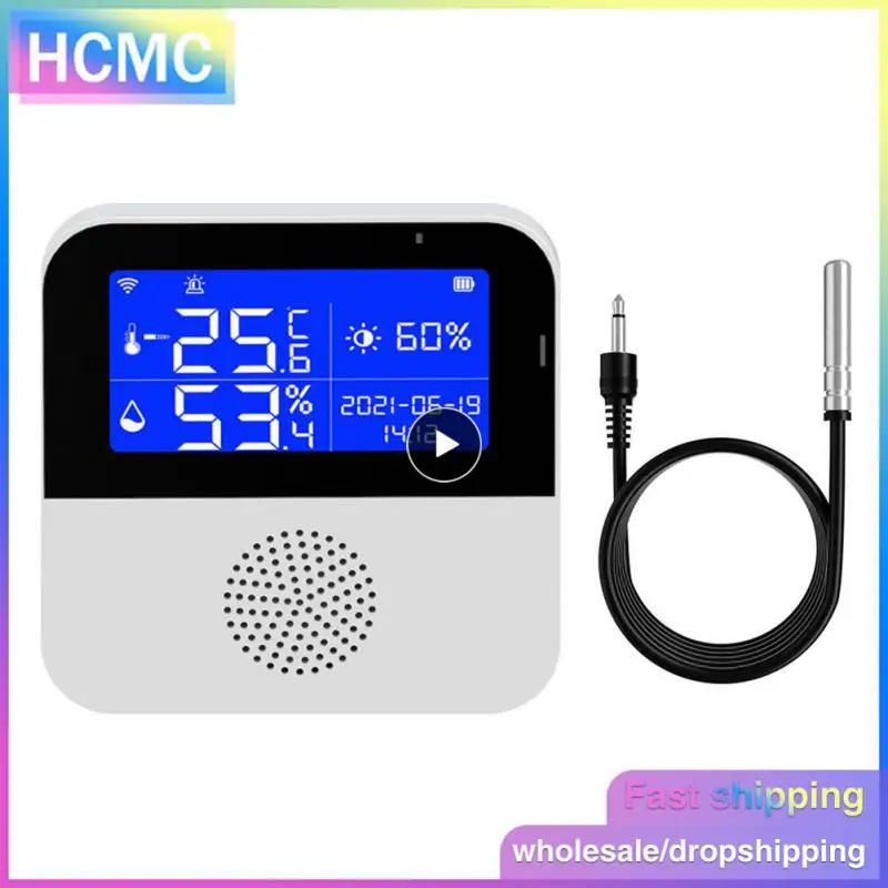 

Temperature Humidity Sensor Tuya Remote Monitoring Wifi Hygrometer Lcd Display Indoor Thermometer Detector Greenhouse Water Usb