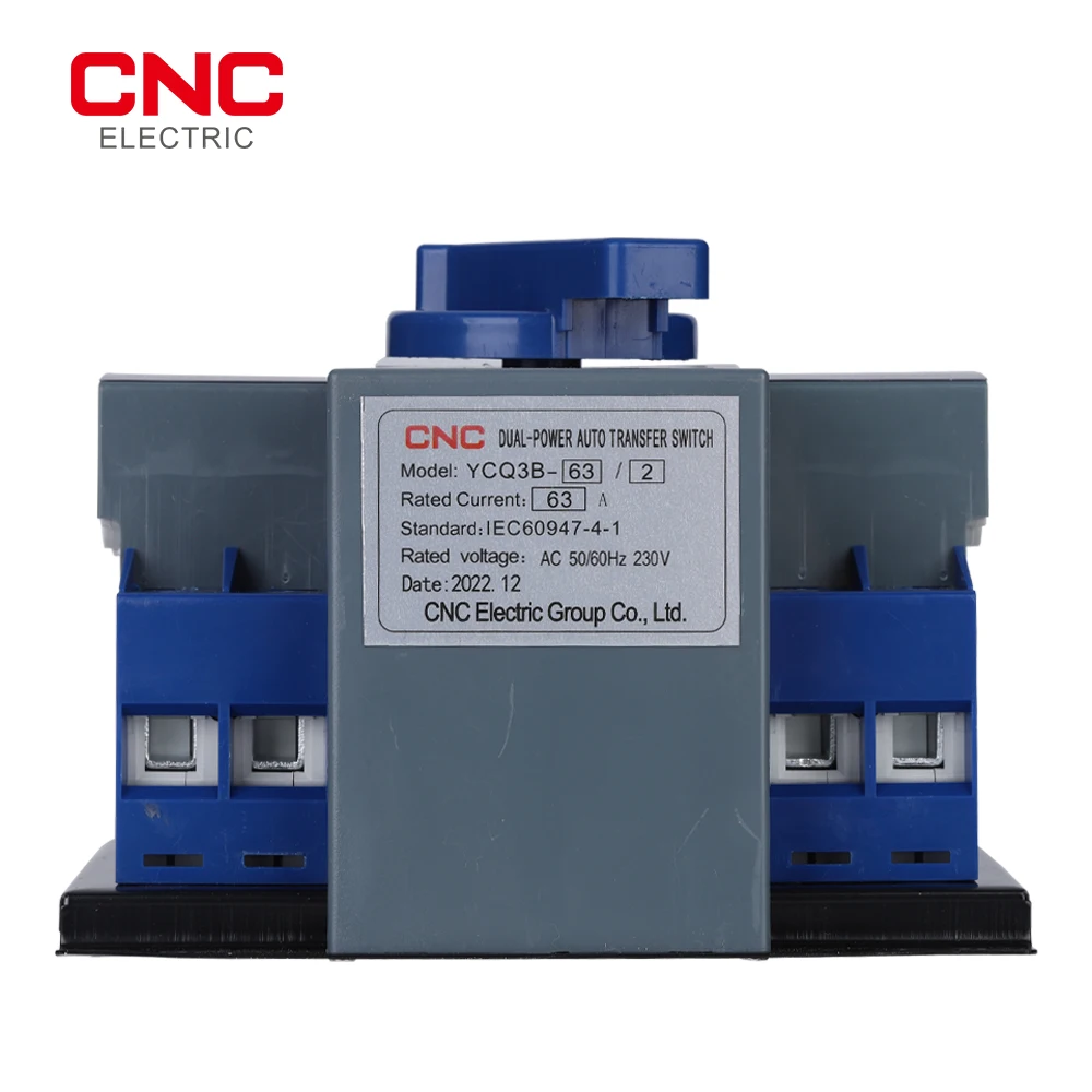 CNC YCQ3B-63 2P/4P 63A 50/60Hz ATS Dual Power Automatic Transfer Switch AC230V/400V Electrical Selector Switches