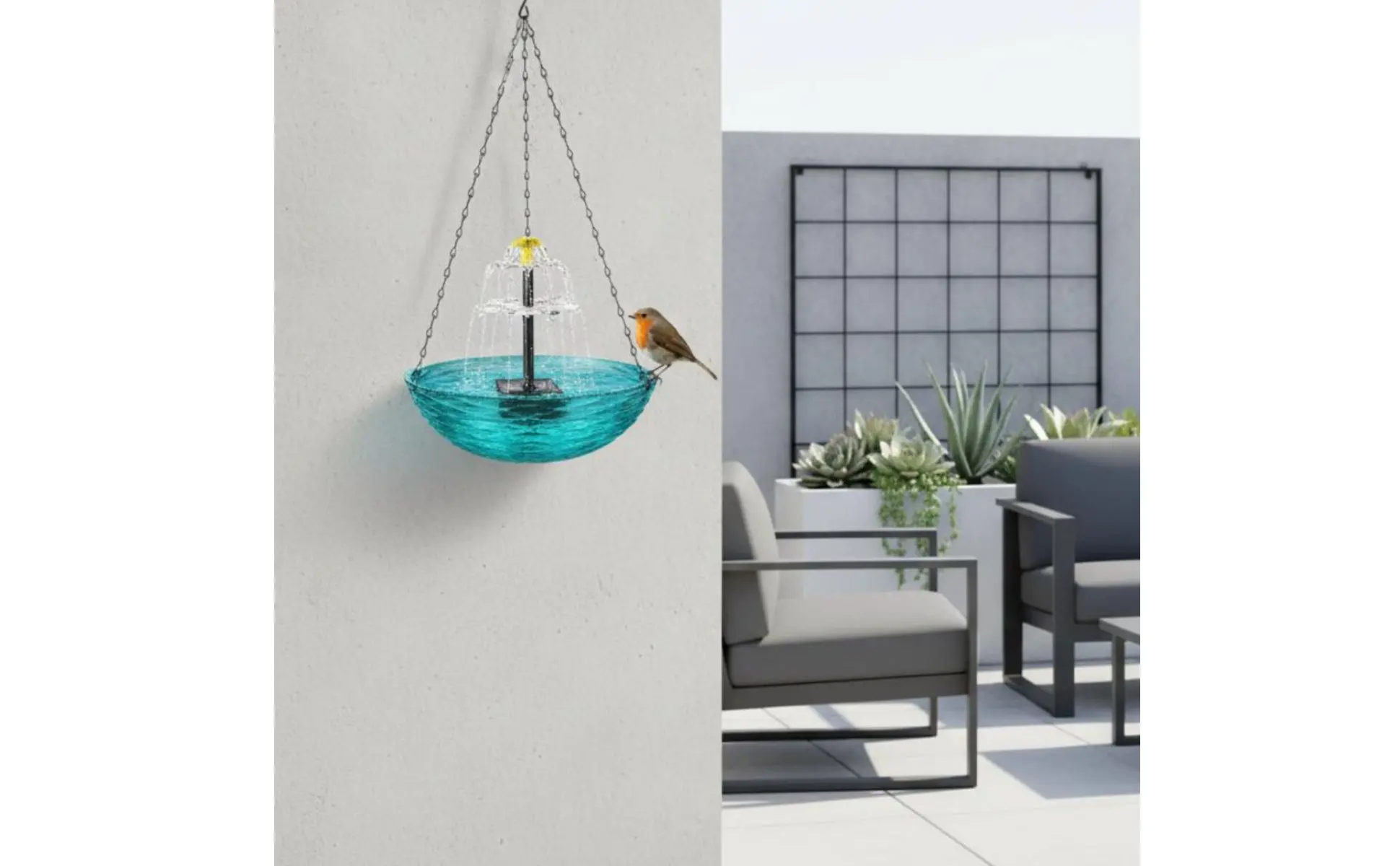 Solar Hanging Bird Bath No Wiring Solar Bird Bath Fountain Garden Decor Easy to Hang Solar Hanging Bird Bath No Wiring Solar Bird Bath Fountain Garden Decor Easy to Hang