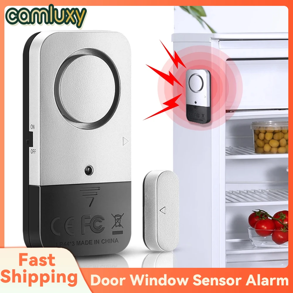 Camluxy Door Window Sensor Alarm 120dB Wireless Home Alarm Security Protection System Door Window Magnetic Burglar Alarm