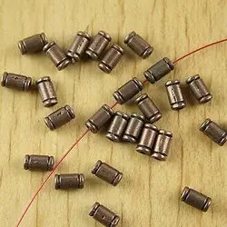 100pcs 6.1x3.2mm copper-tone crafted spacer beads h2180