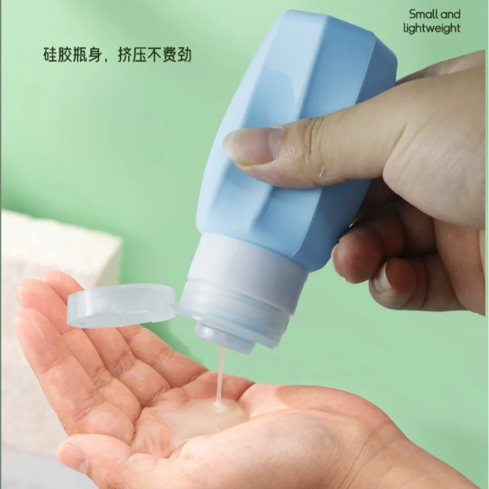 Podróżna butelka silikonowa Wygodny, szczelny szampon do mycia twarzy Pojemnik na żel pod prysznic Wyciskane puste butelki 89 ml