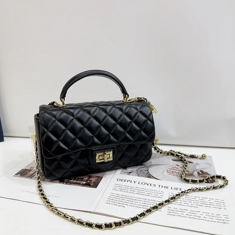 

Trendy Quilted Chain Strap Small Square Bag 2025 New Faion Women's Handbag Commuter oulder Bag Handheld Crossbody Bag