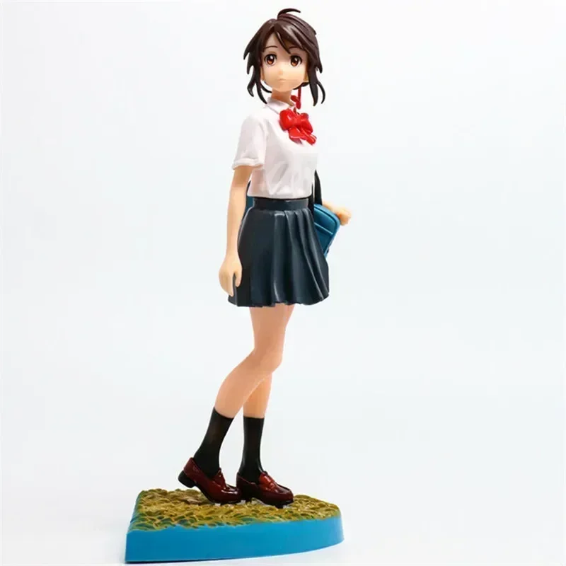 23cm 2pcs/set Your Name PVC Action Figure Model Tachibana Taki Miyamizu Mitsuha School Uniform Kiminonawa Collection gift