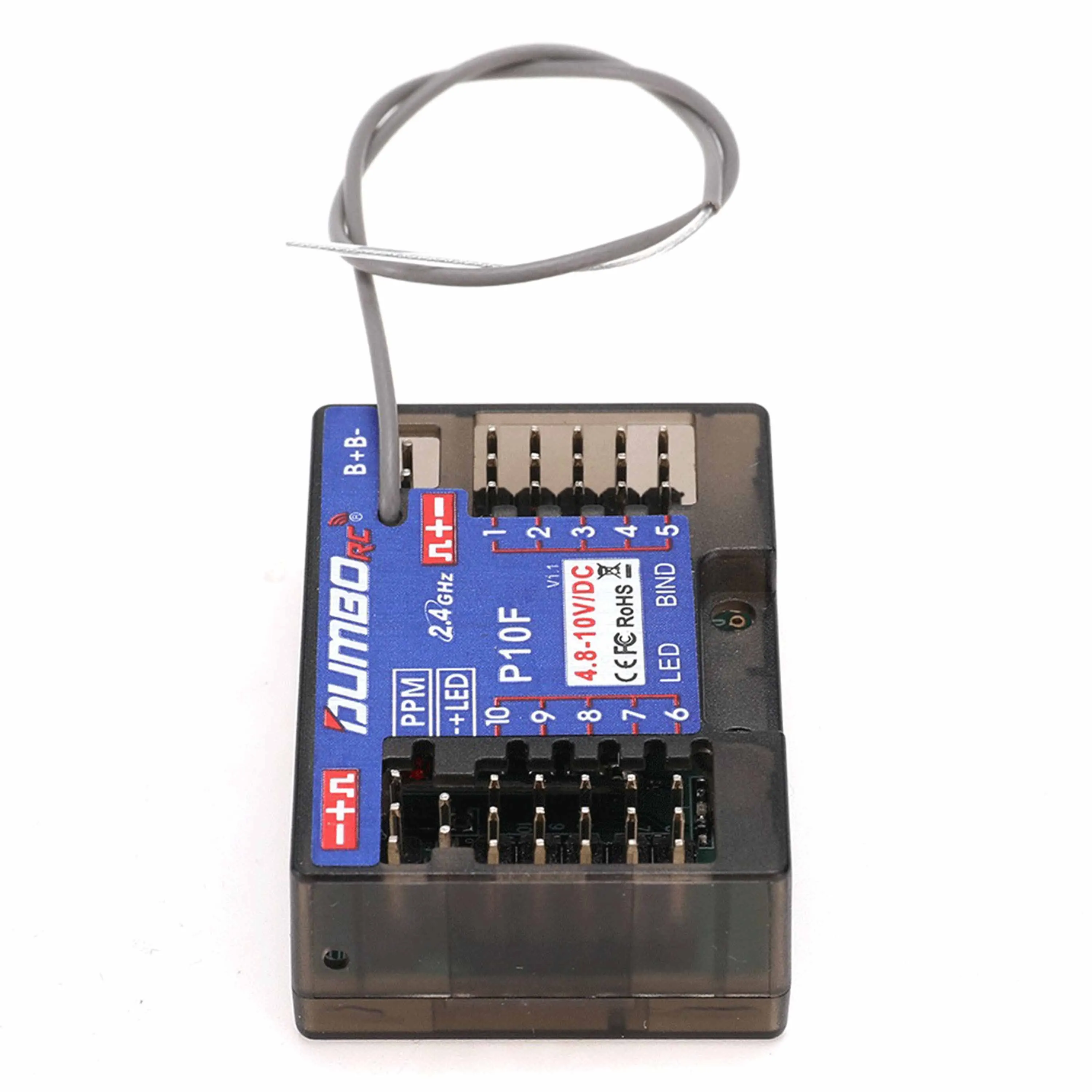 DUMBORC P10F 10CH 2.4G الجهد العودة 4.8-10 فولت استقبال ل DDF-350 X6 الارسال التحكم عن بعد RC سيارة قارب خزان نموذج مركبة