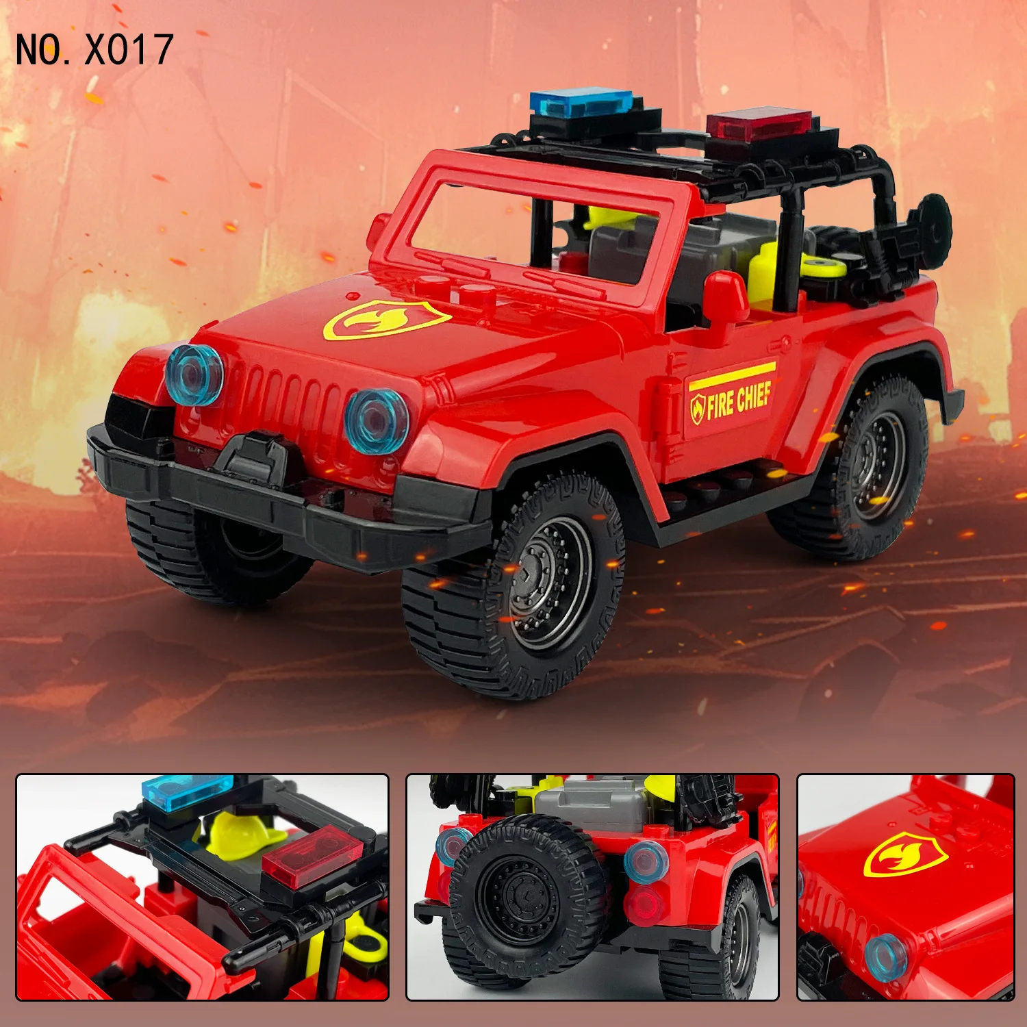 Simulazione Città Vigile del fuoco Salvataggio Ingegneria Veicolo Building Block Camion dei pompieri Modello Mattoni Kit Regali giocattolo assemblato per bambini