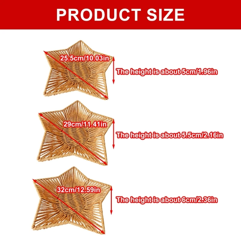 Mehrzweck-Rattan-Nachahmung, sternförmiger Korb, effizientes Schreibtisch-Organizer-Management-Tool, Desktop-Snacks-Organizer