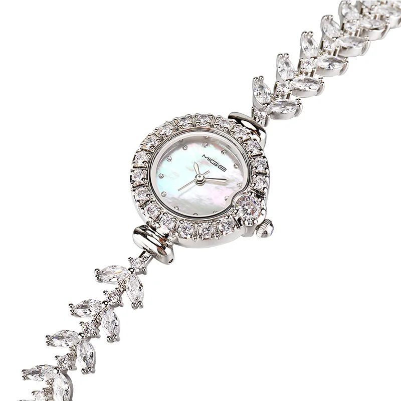 MIGE Original Miyota Quartz Woman Watch Waterproof Ladies Wristwatch Fashion Diamond Crystal Strap Watch For Women