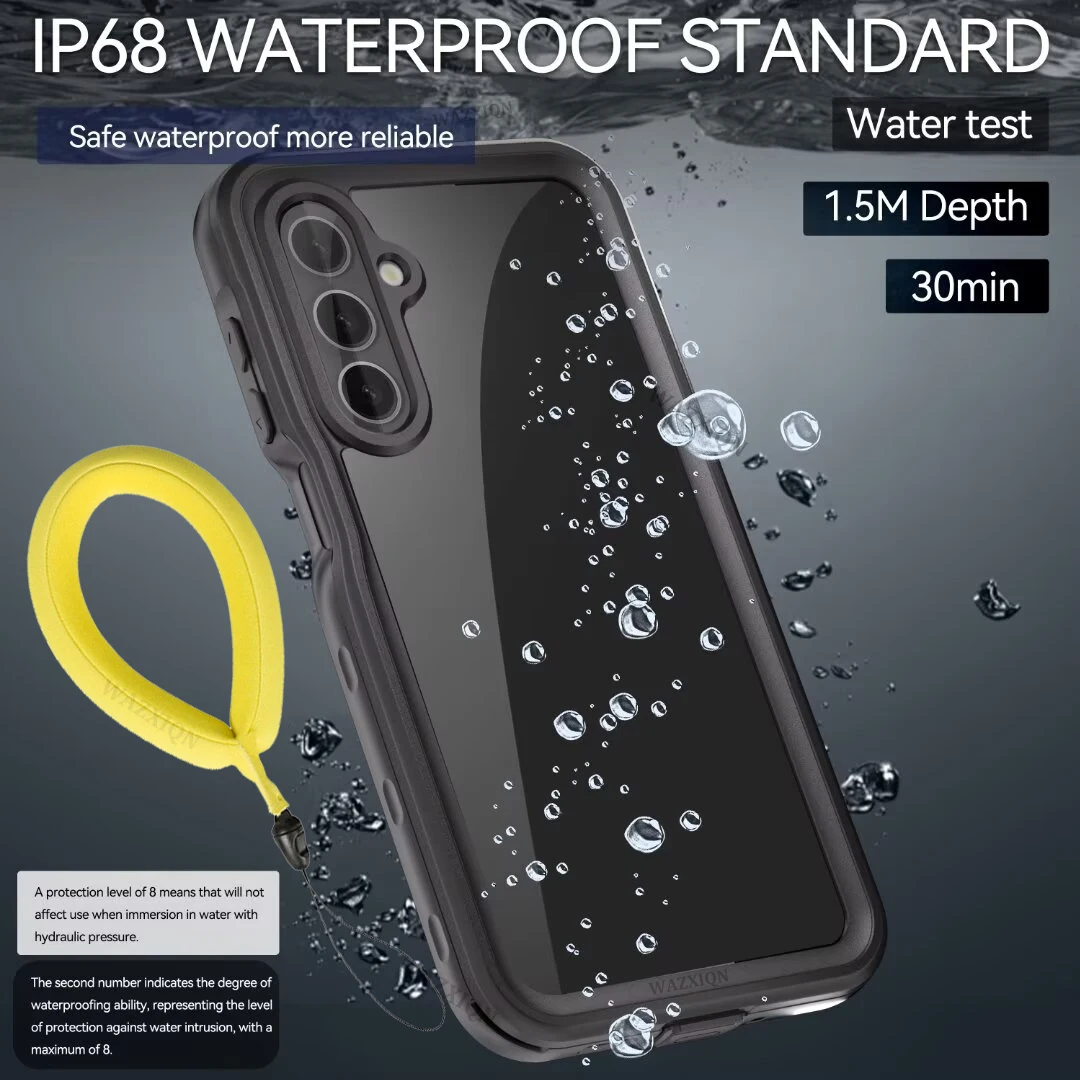 

IP68 Waterproof Case For Samsung Galaxy A16 5G S24 Ultra S23 FE Note 20 S21 S20 Plus Diving Depth Underwater Swim Outdoor Cover