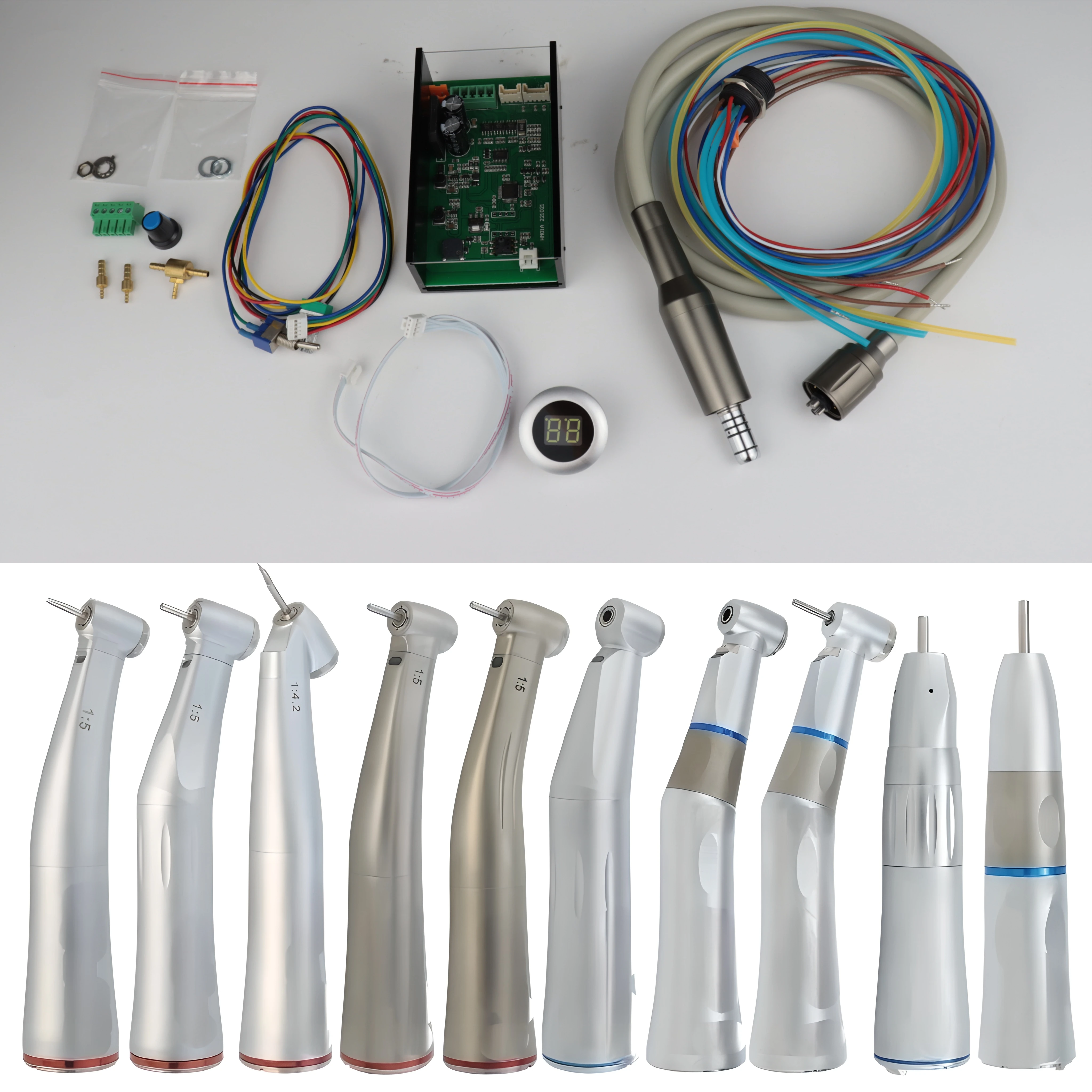40000RpmDental Chair Electric LED MicroMotor Work With 1:5 1:1 16:1 Dental Contra Angle Dental Clinical Brushless Micro Motor