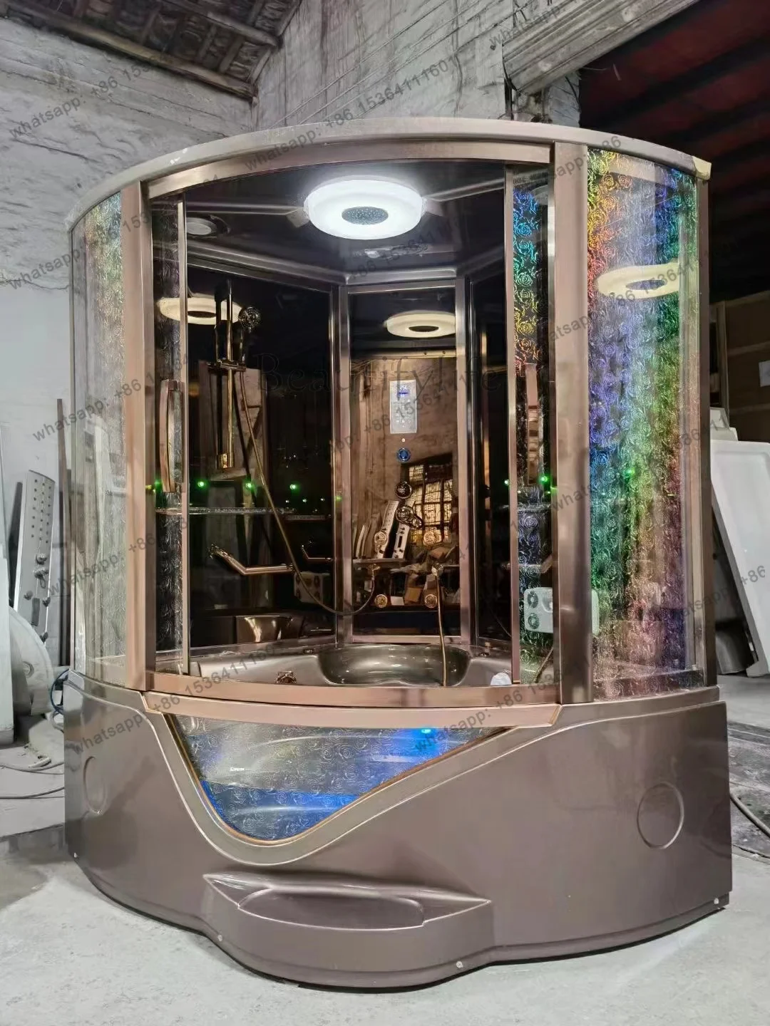 1500X1500X2150mm Double Person Bathroom Steam Shower Enclosure Wi-Fi Starlink Connection Wet Sauna Cabin Room