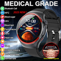 2025 New For HUAWEI Medical Grade Blood glucose Smart Watch Men Uric acid Blood Fat Heart rate Bluetooth Call Health Smartwatchs