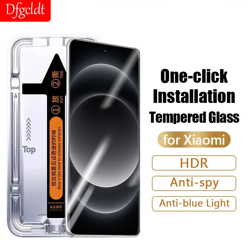 

3D антишпионское стекло с установкой одним нажатием для Xiaomi 14 13 12X 12S Ultra Civi 4 3 Redmi Note 13 Pro Plus изогнутая защита экрана